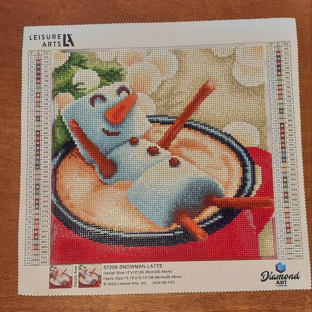 🆕️ Completed Snowman Latte Diamond Painting